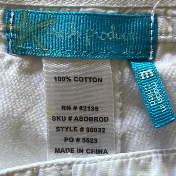 Fresh Produce White Cotton Utility Skort Size Medium - Picture 3 of 8